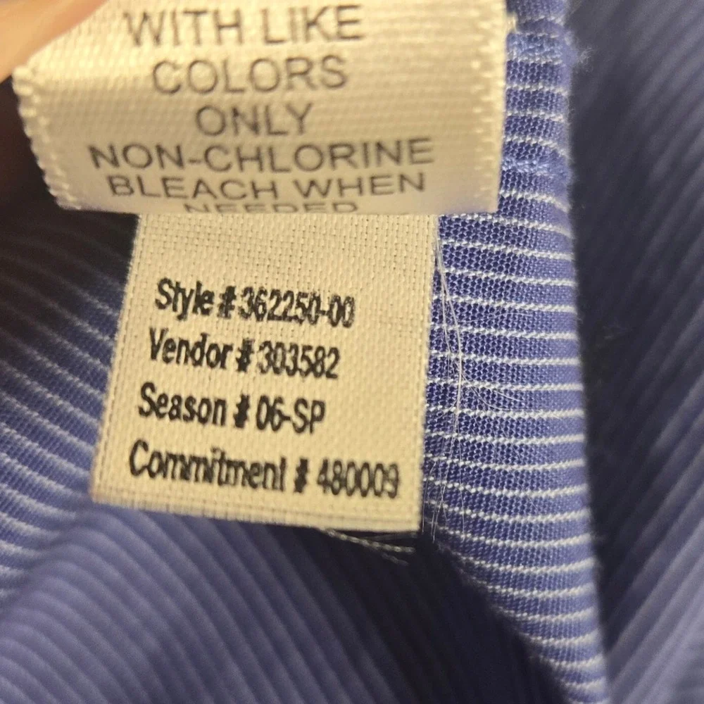 Banana Republic Dress Shirt Striped Long Sleeve Button Down Blue Mens L